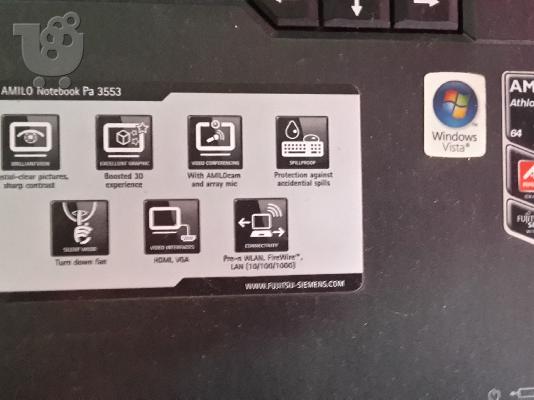 Πωλειται laptop Fujitsu Siemens Amilo Pa 3553