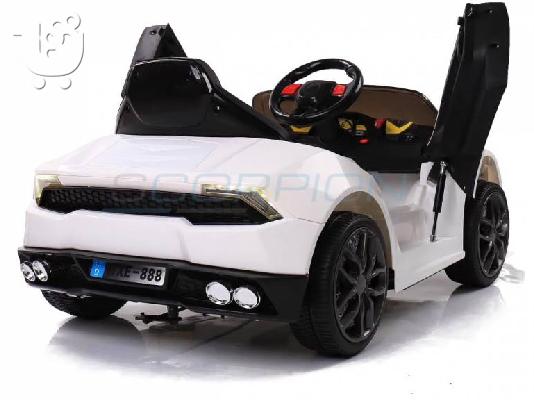 Παιδικό αυτοκίνητο τύπου Lamborghini 12v με τηλεκοντρόλ,Λευκο,5246019...