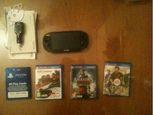 PoulaTo: Ps vita+4gb+3 games+extra
