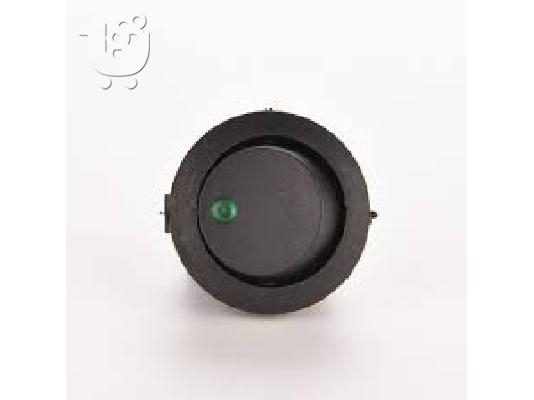 PoulaTo: Διακόπτης On-Off mini 12V 16A Πράσινο led