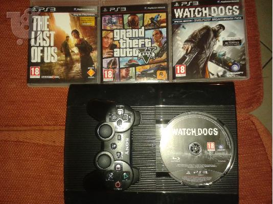 PoulaTo: PS3  super slim 500GB  Με παιχνιδια