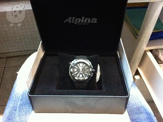 PoulaTo: ALPINA Adventure Diver Automatic Black Rubber Strap