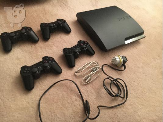 PoulaTo: PLAYSTATION 3 SLIM 250 GB + 4 JOYSTICKS