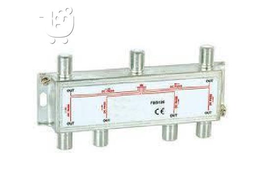 PoulaTo: 6-Way F-Type TV Cable Satellite Coaxial Splitter