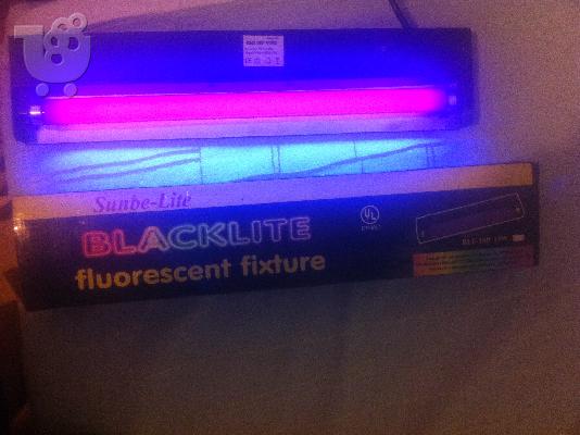 PoulaTo: Σετ Blacklight 45cm (λάμπα και φωτιστικό) 15W