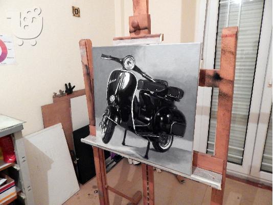 Πίνακας ζωγραφικής με θέμα Vespa