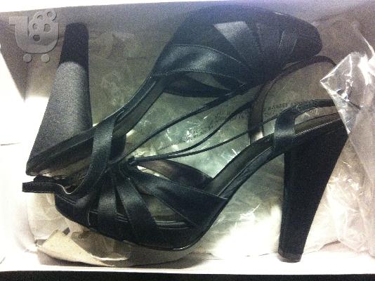 Nine West πεδιλο μαυρο σατεν 40