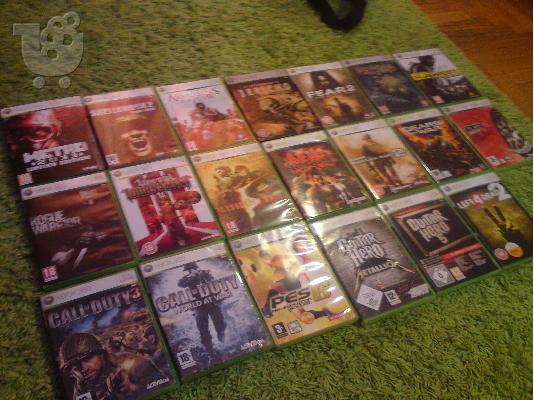 PoulaTo: xbox 360 elite+20games+asirmata drums kithara