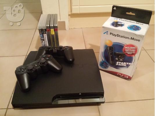 PoulaTo: PS3 320GB slim ευκαιρία!!!!!Πολλα εξτρα!!!Και με move pack!!!