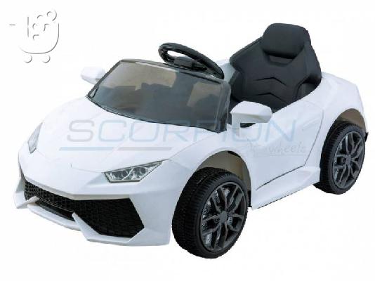 PoulaTo: Παιδικό αυτοκίνητο τύπου Lamborghini 12v με τηλεκοντρόλ,Λευκο,5246019