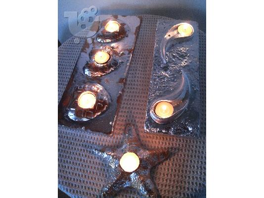 HAND MADE CANDLE- HOLDERS-BY NIKOS TSOKOS.