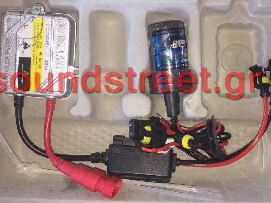 PoulaTo: Kit Xenon HID Silver Slim Ψηφιακά αλουμινίου μονή λάμπα ΗΒ4 6000Κ