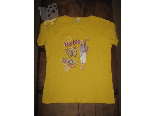 PoulaTo: barbie κιτρινο μπλουζακι για κοριτσι 10-12 ετων 0378