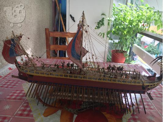 PoulaTo: 1/72 ξυλινη αρχαια τριηρης με πληρωμα