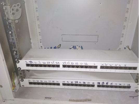 PoulaTo: RACK ΕΠΙΤΟΙΧΙΟ KAI 2 PATCH PANNEL