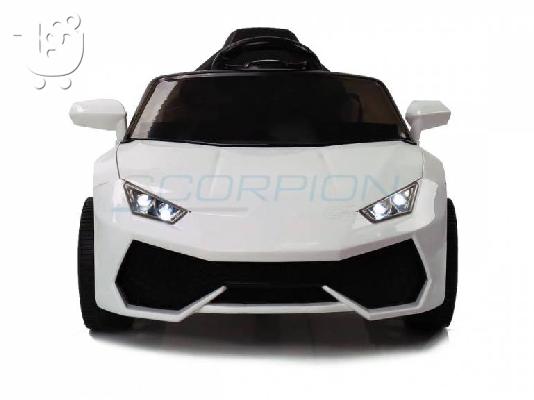 Παιδικό αυτοκίνητο τύπου Lamborghini 12v με τηλεκοντρόλ,Λευκο,5246019...