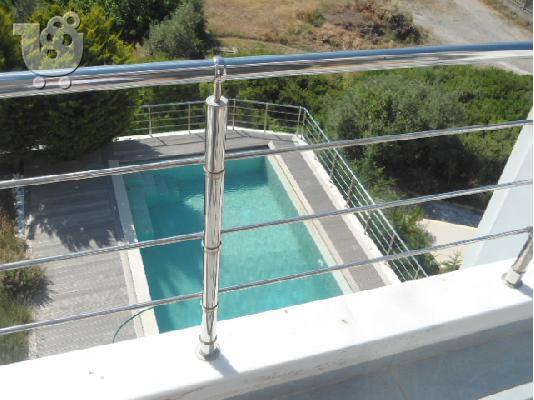 ΚΑΓΚΕΛΟ ΙΝΟΧ ΓΙΑ ΜΠΑΛΚΟΝΙΑ , ΤΑΡΑΤΣΑ , ΠΙΣΙΝΑ , ΣΚΑΛΕΣ . ΚΡΑΜΑ ΑΤΣΑΛΙΟΥ AISI304...