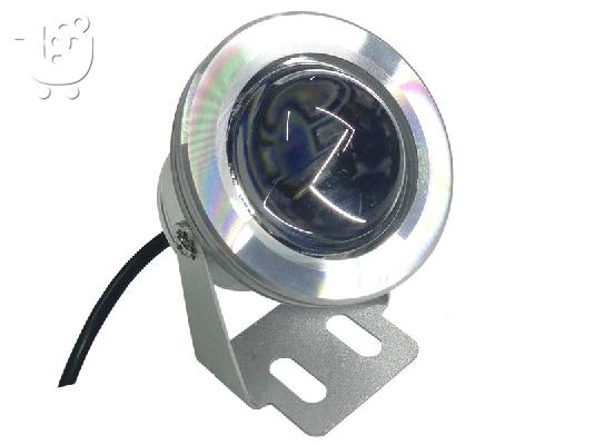 PoulaTo: Προβολάκι 10 Watt 12 Volt DC Ψυχρό Λευκό IP68 Αδιάβροχο