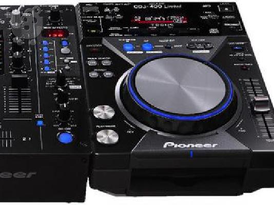 PIONEER DJM 400 / PIONEER CDJ 400 - CDJ PACKAGE + FLIGHTCASE (LTD EDITION BLUE)