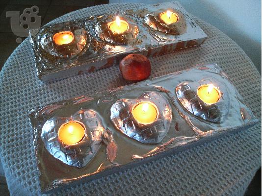 HAND MADE CANDLE- HOLDERS- ANGELS-MADONNAS& DECOR ITEMS-BY NIKOS TSOKOS.