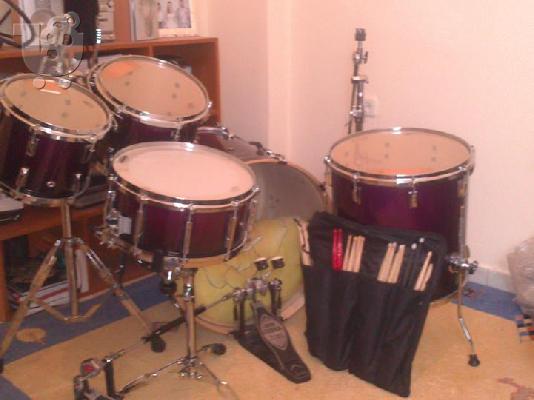 PoulaTo: Πωλειται Fame MAPLE stage shell set + extras
