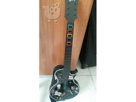 Πλήρες σετ Guitar hero για Xbox 360. Drums Logitec wireless, κιθαρα και το παιχνιδι Guitar...