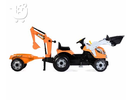 ΜΠΟΥΛΝΤΟΖΑ Smoby ΤΡΑΚΤΕΡ BUILDER MAX με Τρέιλερ (710110)