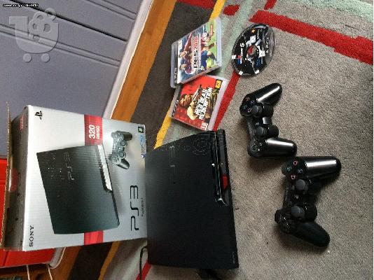 PoulaTo: playstation 3 320 gb με 2 χειριστήριακαι 3 παιχνιδια.