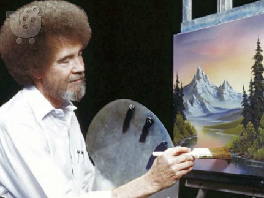 PoulaTo: Μαθήματα ζωγραφικής με τον Bob Ross  στα Ελληνικά