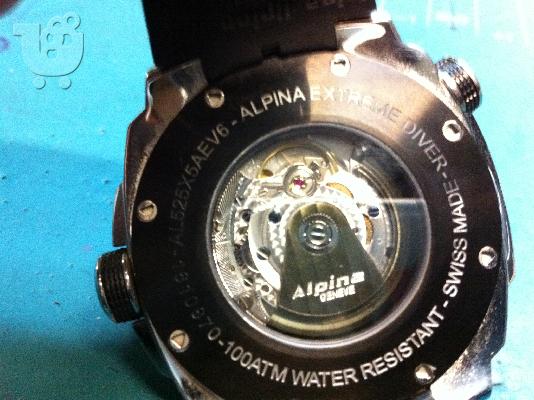 ALPINA Adventure Diver Automatic Black Rubber Strap