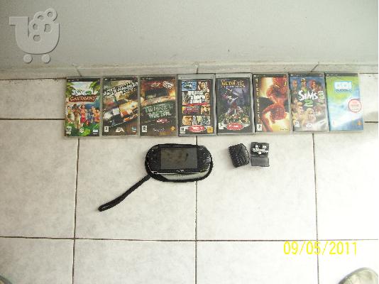 PoulaTo: PSP+8ΠΑΙΧΝΙΔΙΑ+ΚΑΜΕΡΑ PSP+3ΘΗΚΕΣ PSP+6ΘΗΚΕΣ ΠΑΙΧΝΙΔΙΩΝ+ΜΠΑΤΑΡΙΑ3600mAh