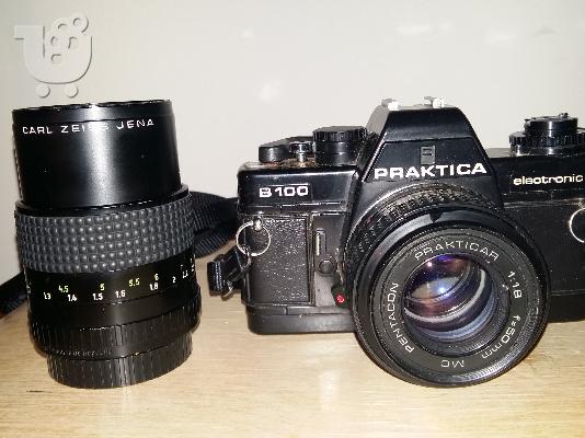 ΠΩΛΕΙΤΑΙ PRAKTIKA B 100 Electronic + τηλεφακός 3,5 135 Carl Zeiss Jena