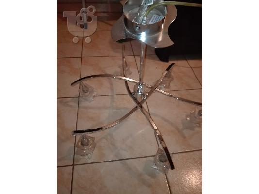 PoulaTo: 6 φωτό φωτιστικό σαλονιού inox G9
