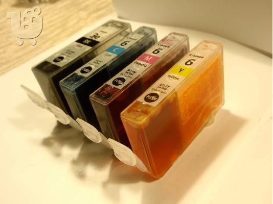 Γνήσια Μελάνια εκτυπωτή CanonIP300 (BCI-3eBK,BCI-6C,BCI-6M,BCI-6Y)