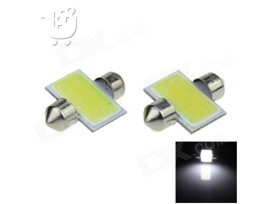 PoulaTo: Σωληνωτά LED Cob 31mm Λευκό χρώμα