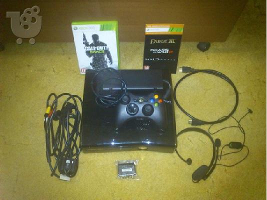 PoulaTo: XBOX360 μαύρο 250GB και 4 παιχνίδια