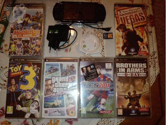 PoulaTo: PSP 3000+6 CD+1 MEMORY 2gb
