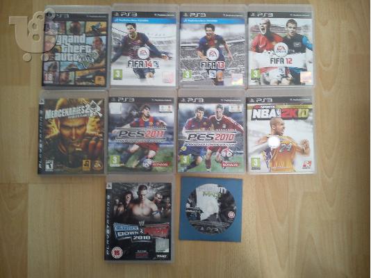 Πωλείται PS3 Slim 250GB+10 παιχνίδια (Μαζί με GTA V)+2 controllers