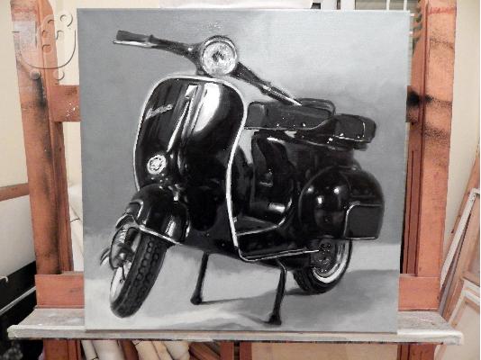 PoulaTo: Πίνακας ζωγραφικής με θέμα Vespa