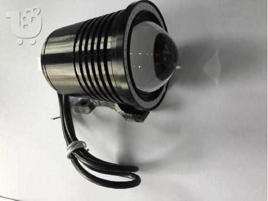 U3 Προβολέας μηχανής CREE Led 30W Universal 1200LM με μπλε στεφάνι...